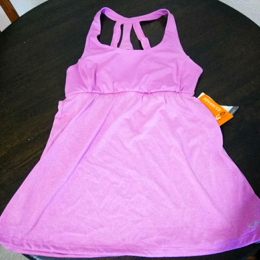 Champion Workout Tank C9 DuoDry Racerback Built In Bra Violet XL